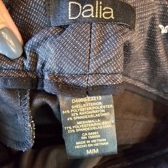 Dalia Women's Herringbone Gray Stretch Pull-On Pants Size M - Picture 7 of 7